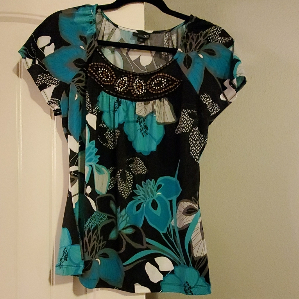 East 5th Petite Small Top Beaded accents